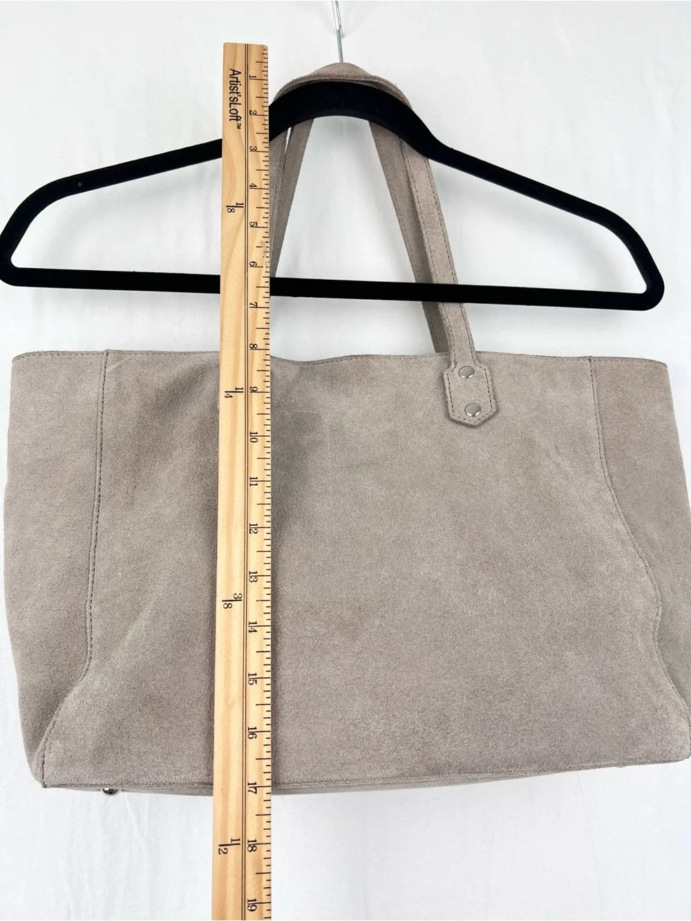 M.I.L.A. Luxe Bag | Suede | Taupe Beige | Tote Shoulder Bag Modern Boho Luxury
